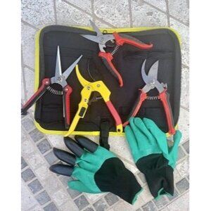 New 4 Pack Professional Bypass Pruning Shears, Stainless Steel Cutter Clippers